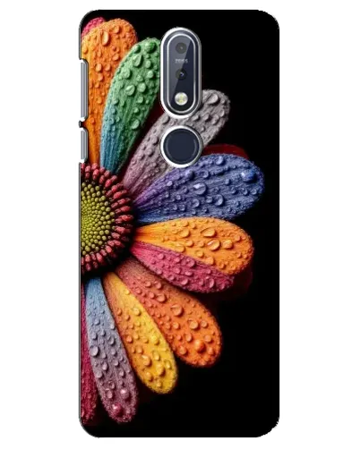 Чехол для Nokia 7.1 (2018) с картинкой «Радужный цветок»