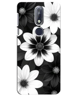 Чохол для Nokia 7.1 (2018) з картинкою «Монохромні айстри»