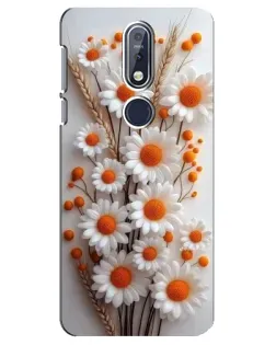 Чохол для Nokia 7.1 (2018) з картинкою «Білі сухоцвіти»