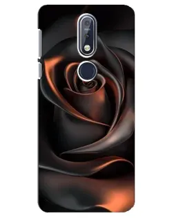 Чохол для Nokia 7.1 (2018) з картинкою «Шовкова чорна троянда»