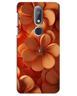 Чохол для Nokia 7.1 (2018) з картинкою «Помаранчева макро квітка»