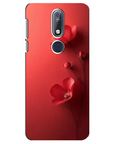 Чехол для Nokia 7.1 (2018) с картинкой «Маковые соцветия»