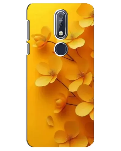 Чехол для Nokia 7.1 (2018) с картинкой «Золотые лепестки»