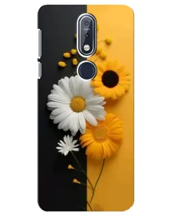 Чохол для Nokia 7.1 (2018) з картинкою «Соняшник та ромашка»