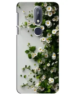 Чохол для Nokia 7.1 (2018) з картинкою «Гілка дрібних білих квітів»