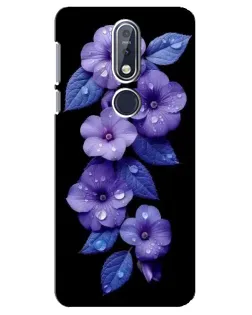 Чехол для Nokia 7.1 (2018) с картинкой «Фиолетовые цветы с росою» Чехол для Nokia 7.1 (2018) с картинкой «Фиолетовые цветы с росою»
