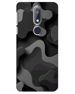 Чохол для Nokia 7.1 (2018) з картинкою «Темний абстрактний камуфляж»