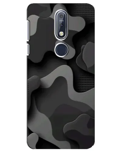 Чохол для Nokia 7.1 (2018) з картинкою «Темний абстрактний камуфляж»