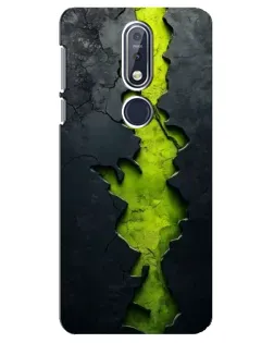 Чохол для Nokia 7.1 (2018) з картинкою «Салатовий розлом скелі»