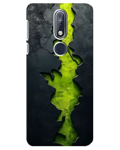 Чохол для Nokia 7.1 (2018) з картинкою «Салатовий розлом скелі»