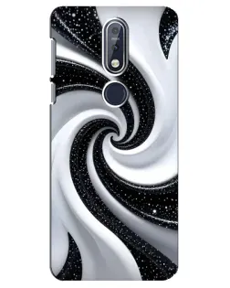 Чохол для Nokia 7.1 (2018) з картинкою «Чорно-біла спіраль»