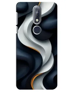 Чохол для Nokia 7.1 (2018) з картинкою «Об'ємні чорно-білі стрічки»