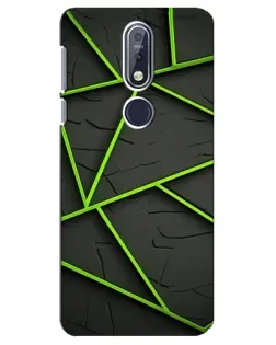 Чохол для Nokia 7.1 (2018) з картинкою «Зелені геометричні лінії» Чохол для Nokia 7.1 (2018) з картинкою «Зелені геометричні лінії»