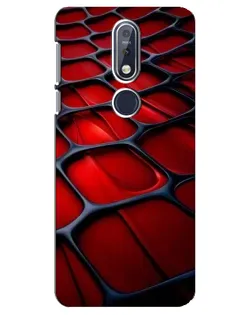 Чохол для Nokia 7.1 (2018) з картинкою «Червона глянцева сітка» Чохол для Nokia 7.1 (2018) з картинкою «Червона глянцева сітка»