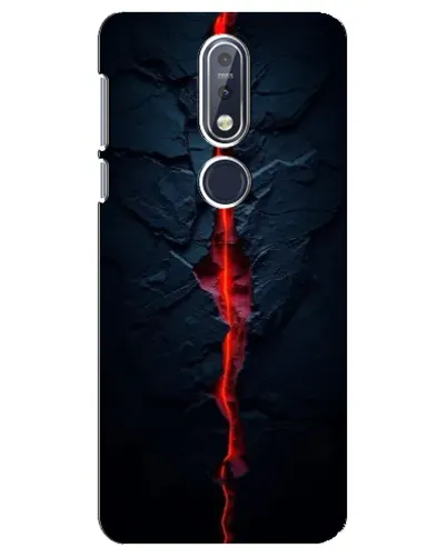 Чохол для Nokia 7.1 (2018) з картинкою «Червона лавова тріщина»
