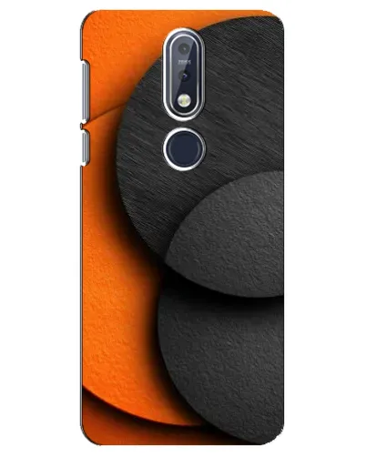 Чохол для Nokia 7.1 (2018) з картинкою «Геометрія помаранчевих кіл»