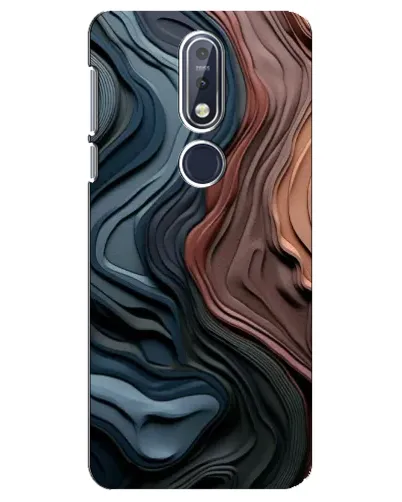 Чохол для Nokia 7.1 (2018) з картинкою «Кольорові хвилі каньйону»