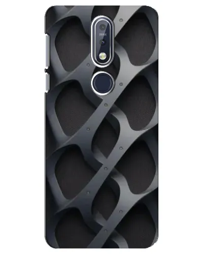 Чохол для Nokia 7.1 (2018) з картинкою «Об'ємне сіре плетіння»