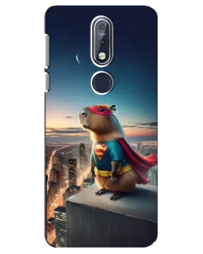 Чехол для Nokia 7.1 (2018) с картинкой «Капи-мен супергерой»