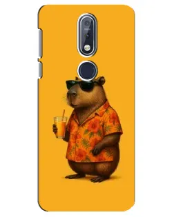 Чехол для Nokia 7.1 (2018) с картинкой «Капибара на отдыхе»