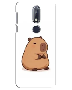 Чехол для Nokia 7.1 (2018) с картинкой «Толстенькая капибара»