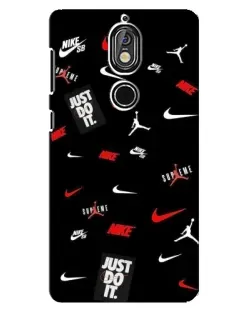 Чохол для Nokia 7 з картинкою «Nike Mix Pattern»