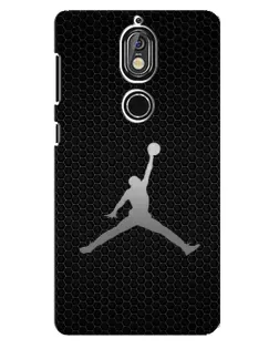Чохол для Nokia 7 з картинкою «Jordan Dark Carbon»