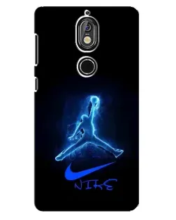 Чохол для Nokia 7 з картинкою «Jordan Neon Blue»