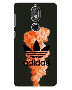 Чохол для Nokia 7 з картинкою «Помаранчевий дим Adidas»