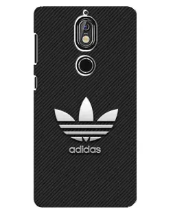 Чохол для Nokia 7 з картинкою «Adidas Карбонова текстура»