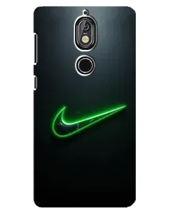 Чехол для Nokia 7 с картинкой «Неоновый контур Nike» Чехол для Nokia 7 с картинкой «Неоновый контур Nike»