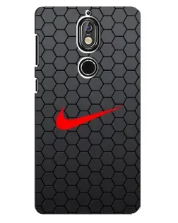 Чохол для Nokia 7 з картинкою «Nike — карбонова сітка»