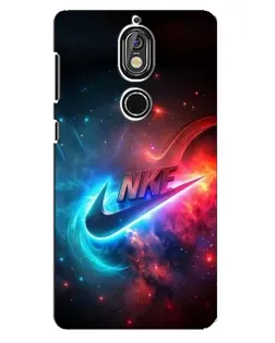 Чохол для Nokia 7 з картинкою «Вогняний логотип Nike»