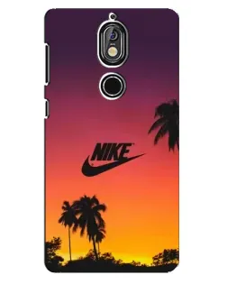 Чохол для Nokia 7 з картинкою «Nike на заході сонця»