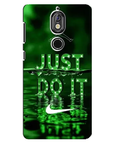 Чохол для Nokia 7 з картинкою «Зелений неоновий Nike»