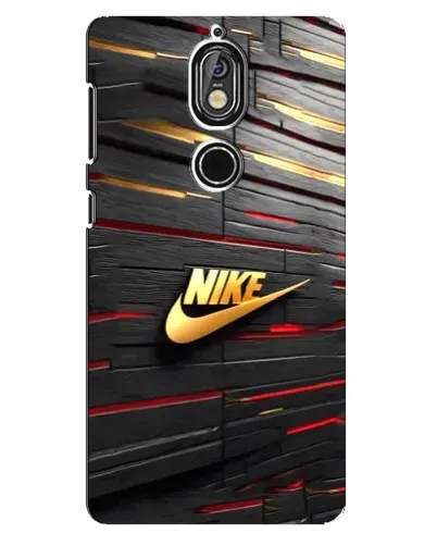 Чохол для Nokia 7 з картинкою «Золотий Nike на металі»