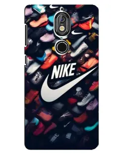Чохол для Nokia 7 з картинкою «Колекція кросівок Nike»