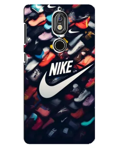 Чохол для Nokia 7 з картинкою «Колекція кросівок Nike»