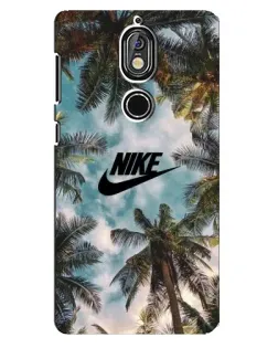 Чехол для Nokia 7 с картинкой «Тропический принт Nike»