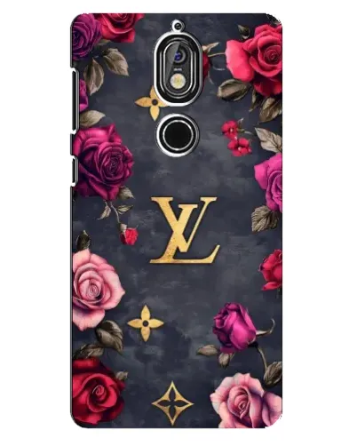 Чехол для Nokia 7 с картинкой «Цветочный Louis Vuitton»