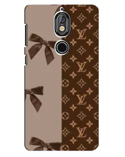 Чехол для Nokia 7 с картинкой «Louis Vuitton — банты»