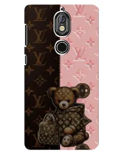 Чехол для Nokia 7 с картинкой «Мишка в стиле LV»