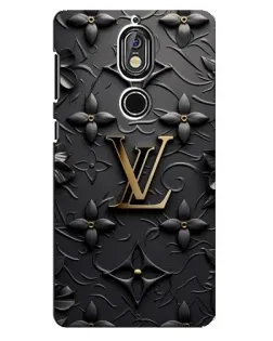 Чехол для Nokia 7 с картинкой «Кожаная текстура LV»