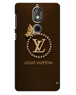 Чехол для Nokia 7 с картинкой «LV — золотая печать»
