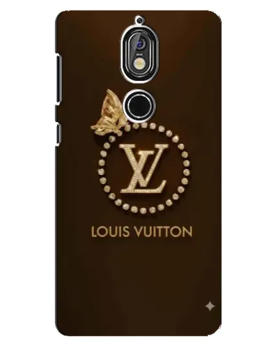 Чехол для Nokia 7 с картинкой «LV — золотая печать»
