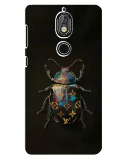Чехол для Nokia 7 с картинкой «LV — мраморный принт»