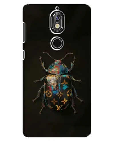 Чехол для Nokia 7 с картинкой «LV — мраморный принт»