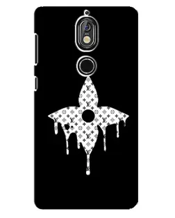 Чехол для Nokia 7 с картинкой «Цветочная монограмма»