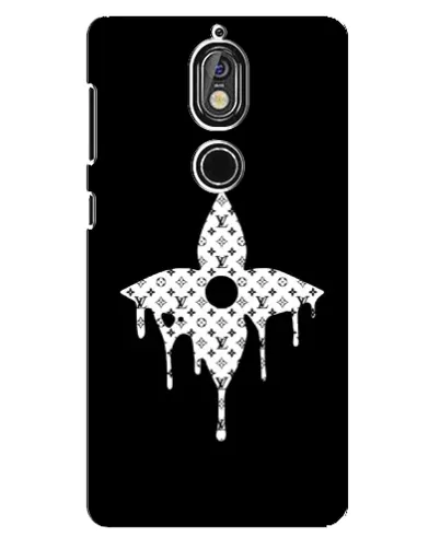 Чехол для Nokia 7 с картинкой «Цветочная монограмма»