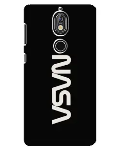 Чохол для Nokia 7 з картинкою «NASA — вертикальний логотип»